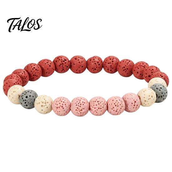 Colorful Synthetic Stone Beaded Bracelet Obsidian for Men Women, Rock Beads Simple Versatile Daily Accessory Stackable Stretch Bracelet, Aromatherapy