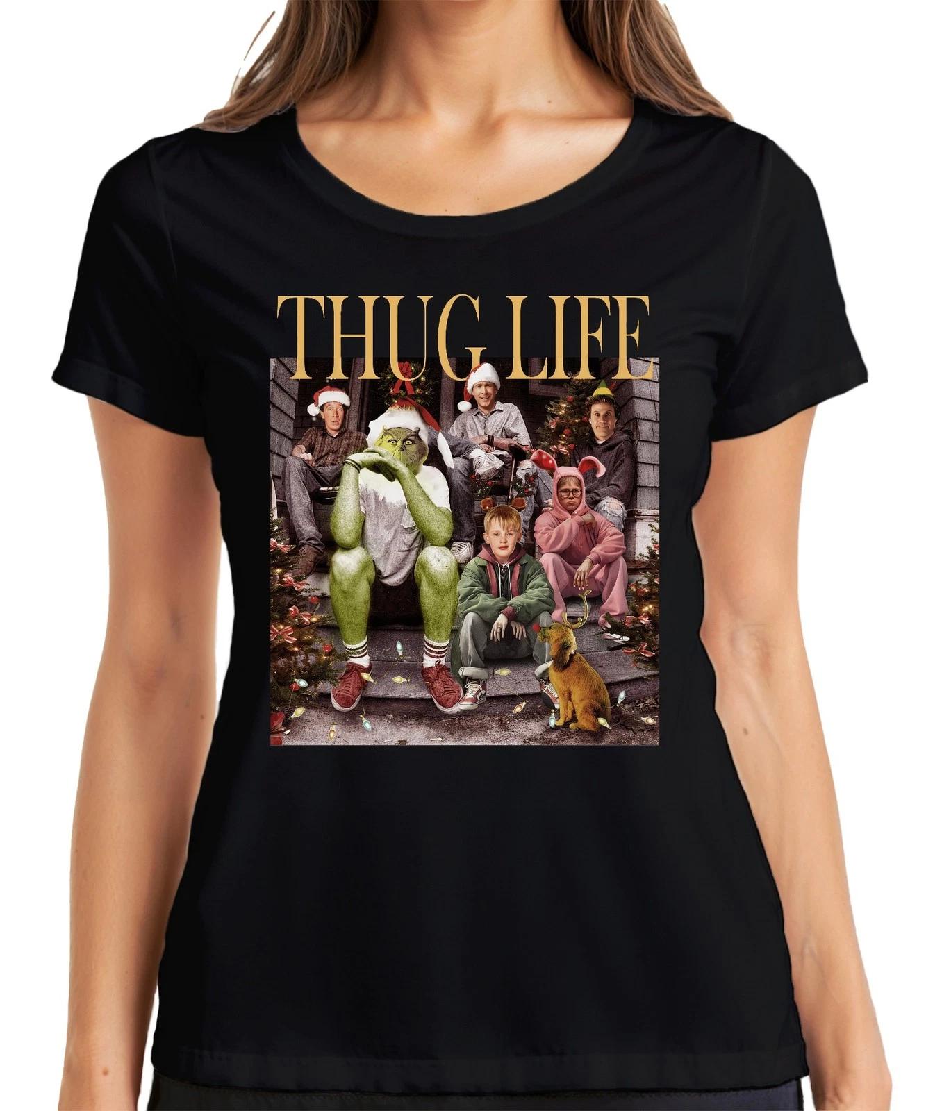Thug Life Retro Weihnachtsfilme - Weihnachten Christmas Xmas Damen T-Shirt L