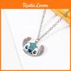 Adorable Cartoon Stitch Rhinestone Pendant Necklace For Fashionable Holiday Gift