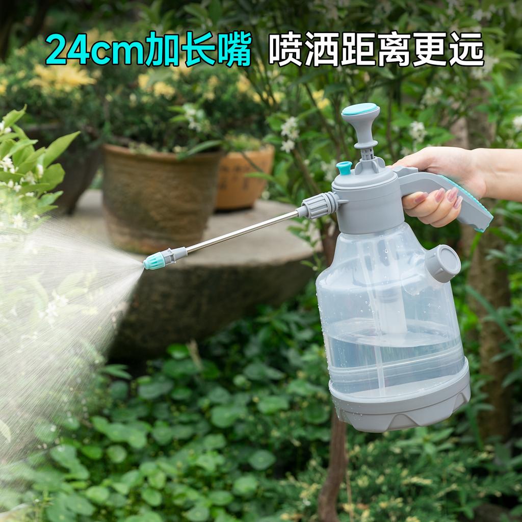 Gardening Plastic Portable Watering Can Large Capacity Watering Can Air Pressure Ultra Fine Mist Household High Pressure Flower Watering Kettle