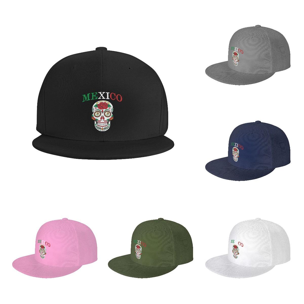 

Мексиканская плоская бейсболка с цветочным принтом в стиле хип-хоп, спортивная кепка унисекс, уличная бейсболка на заказ, мексиканский сахарный череп, забавные шапки