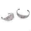 2 Piece DIY Filigree Flower Bracelets Bangle Blank Base Oval Cabochons Charms Bezel Tray Setting