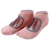 1 Pair Set Breathable Women Pilates Socks Anti Slip Backless Yoga Socks for Fitness SportsPink