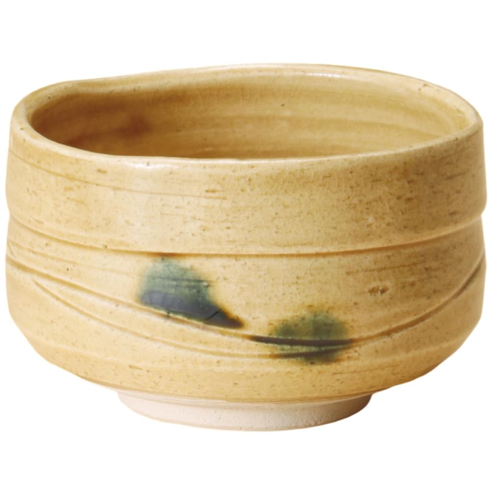 Matcha x for tea tea Mino made in Ale-net Bowl, 11.6 H7.7cm, 450cc, Kise-Seto style, ceremony, utensils, ceramic, ware, Japan.