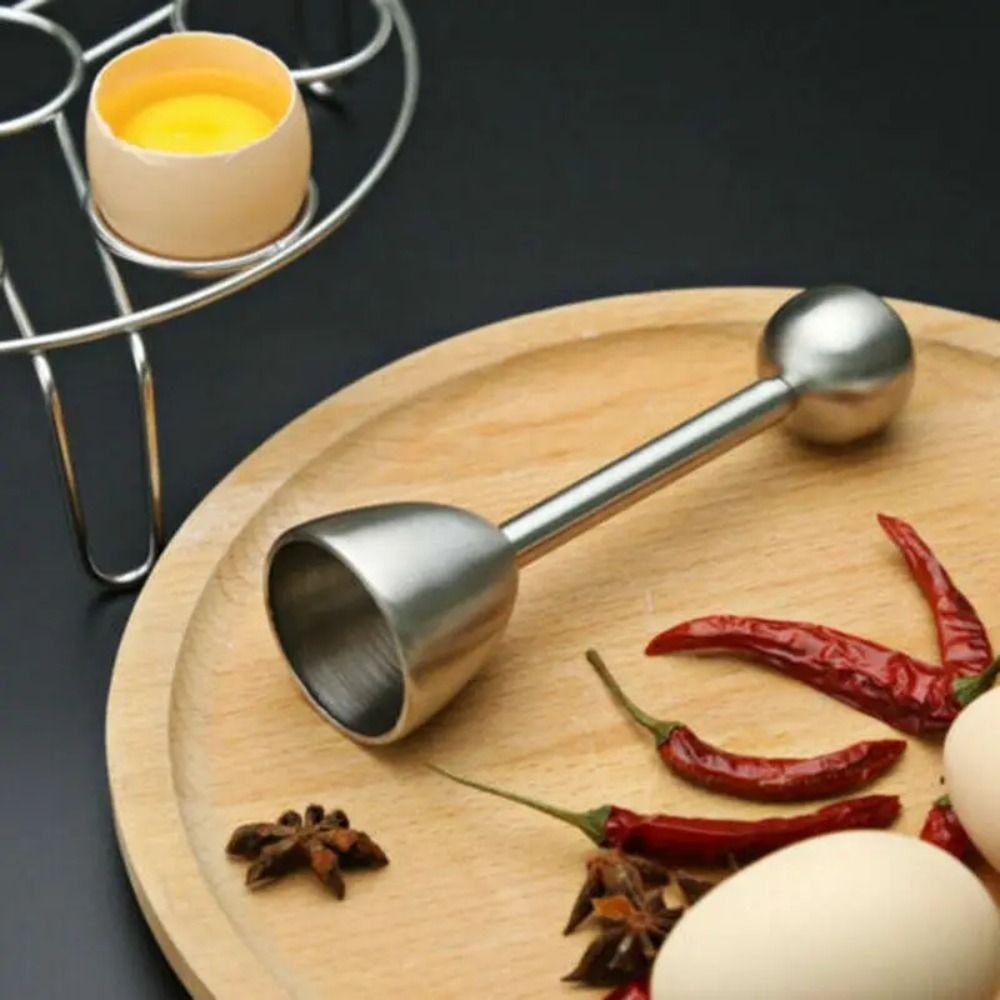 Stainless Steel Egg Shell Opener Multifunction Practical Egg Topper Cutter Creative Egg Cracker Separator Raw Egg 2