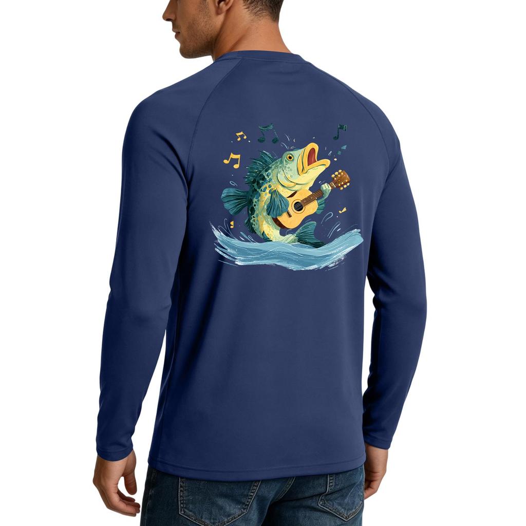 Men's UPF50+ Sun Protection Shirt Long Sleeve Stretch Outdoor Sports Fishing Cooling UV Protection Top