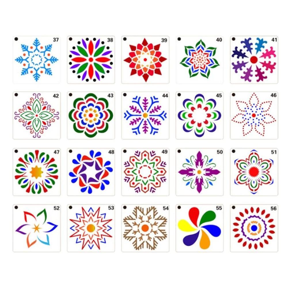 Craft Card Making Painting Template Painting Stencils Hollow Drawing Tool Mandala Pattern