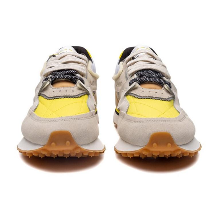 Li Ning 001 Original Aspiration Breathable And Lightweight Low top Casual Shoes Men's Gray Yellow AGCP313-3