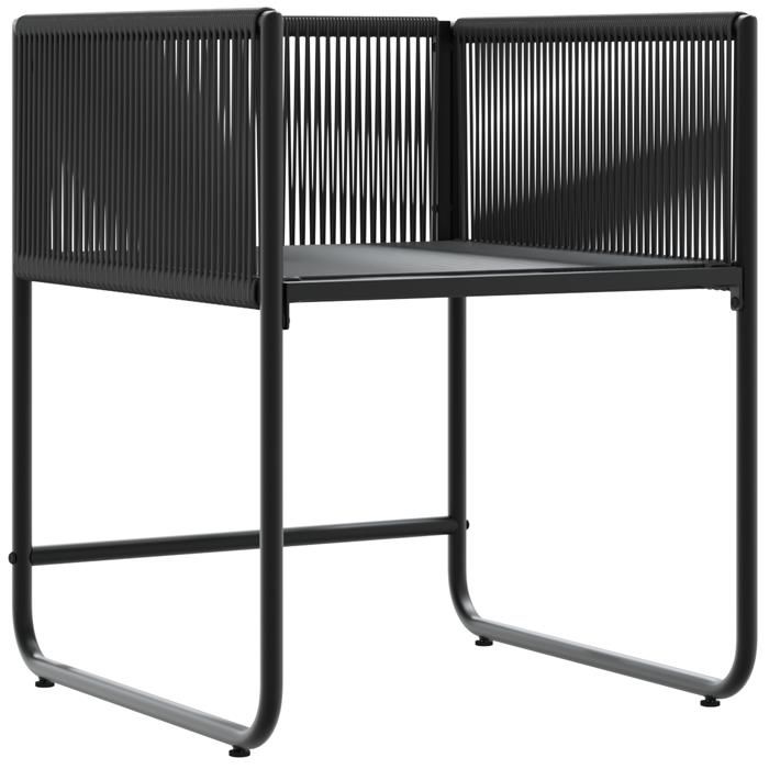 VidaXL Chaises de Jardin avec Coussins 4 pcs Noir Rattan Poly 42003027