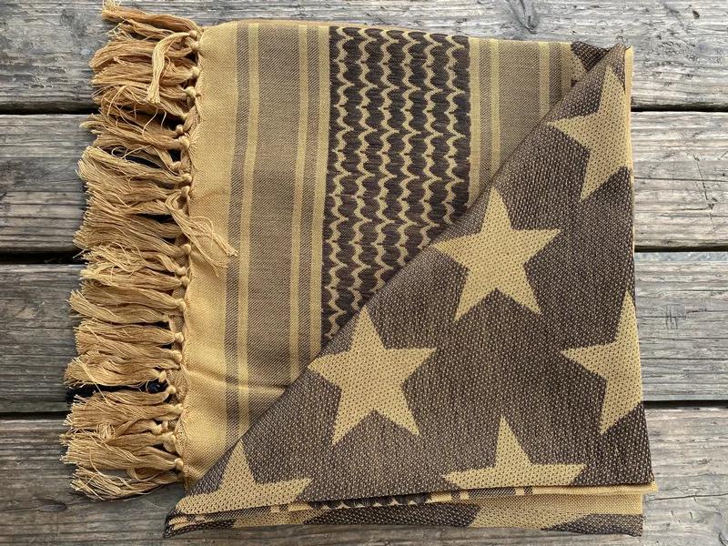 Tactical Arab Shemagh Military Scarf Outdoor Hiking Army Desert Scarves Muslim Hijab For Men Women Windproof Scarf Cotton Skull