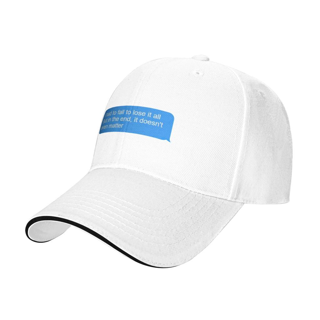 Fashion  In the end   Curved Brim Baseball Cap Unisex Style Cap Womens
