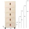 Plastic Foldable Storage Cabinet Large Capacity Multi-Layer Storage Locker  for Home