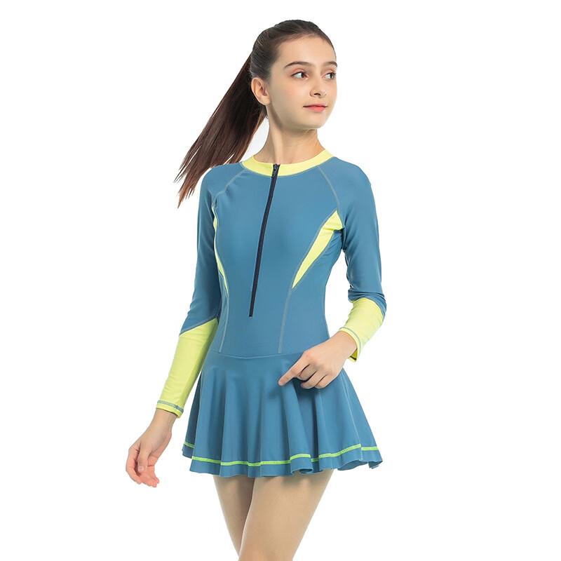 Trisass Girls One-Piece Skirted Swimsuit L-4XL