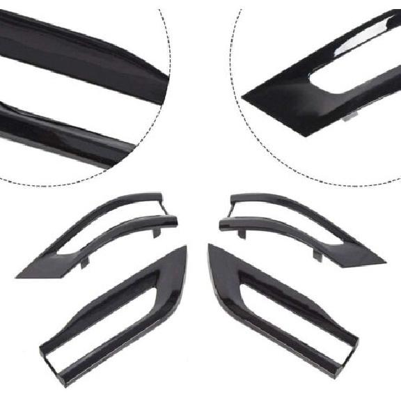 4pcs Gloss Black Tail Light Cover Trim Bezel Kit for Jeep Grand Cherokee 2014+