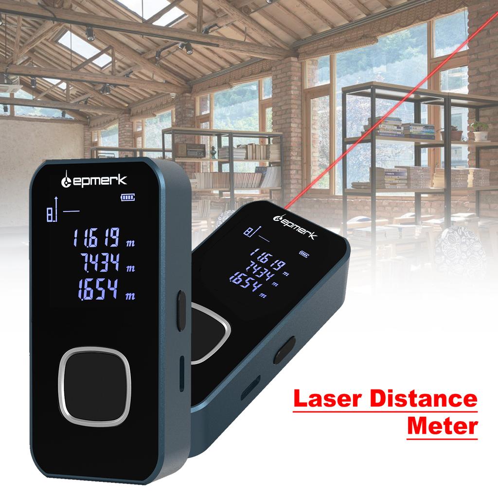 Lepm k 196ftCelsius60m     Measure Digital   Distance Met    Measurement Tool Range Find  with Backlit LCD Electronic Angle Sensor M