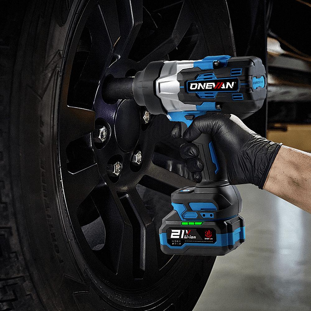 ONEVAN Torque Brushless Electric Impact Wrench 3/4 Inch 8 Gears Cordless Wrench Power Tools For Makita 18V Battery