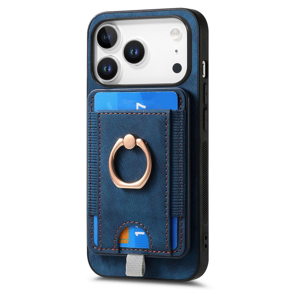 2 In 1 Detachable Vertical Cards Solt Ring Holder Wallet Leather Case For iPhone 17 Pro Max 16 15 14 13 12 11 Plus 16E Cover