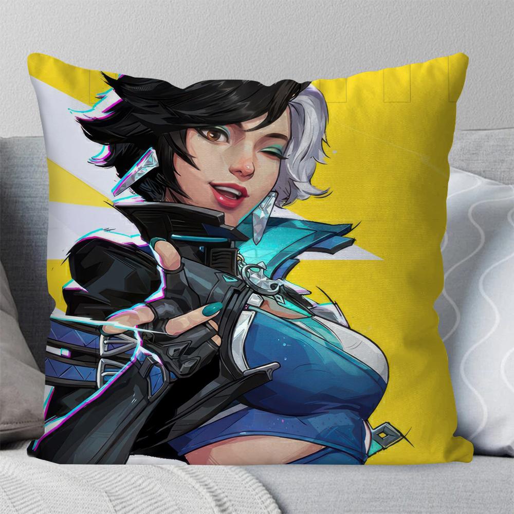 Luna S-Snow Game M-Marvel Rivals Pillow Case Square Pillow Bedroom Sofa Leisure Comfort CushionLiving Room Home Decoration 40X40