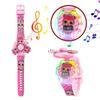 Children's Cartoon Music Watch with Seven-Color Luminous Spinning Gyro Toy