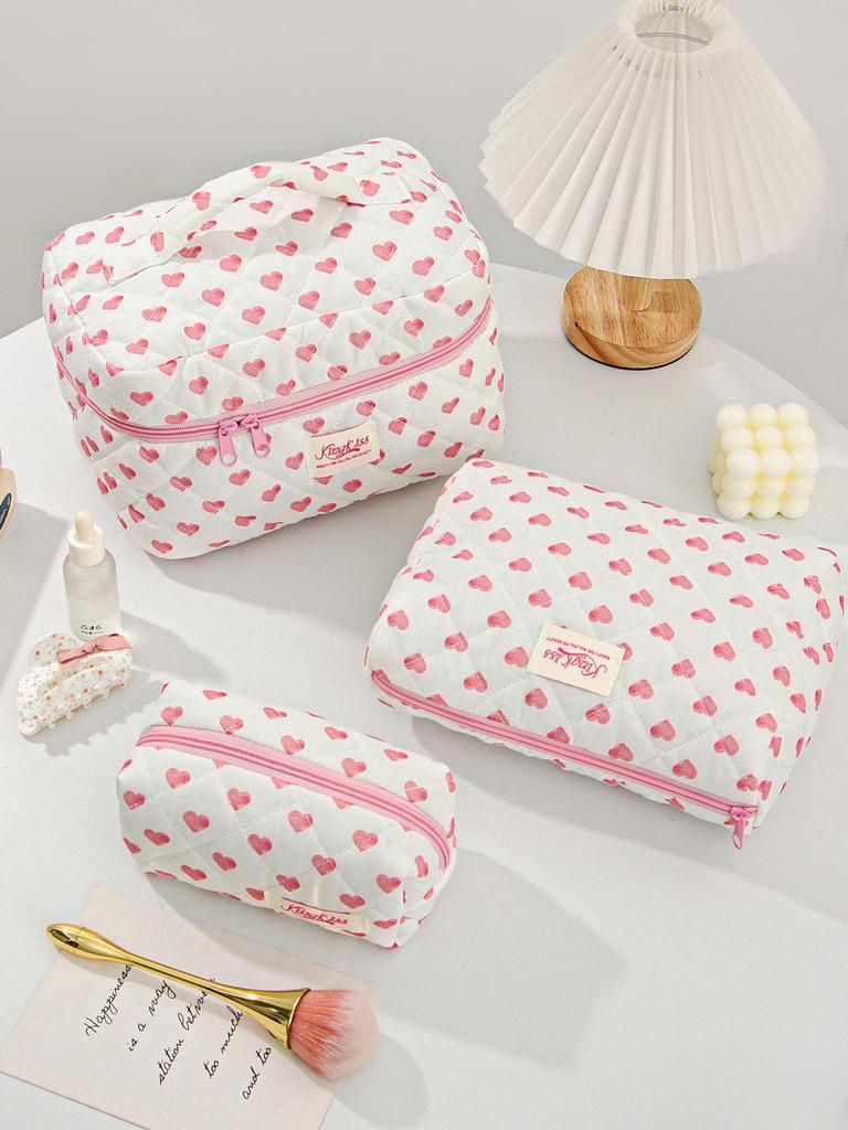Simple Fresh Makeup Bag Large Capacity Multifunctional Cosmetic Storage Bag Portable Travel Toiletry Pouch for Cosmetics Brushes Toiletries Daily Use