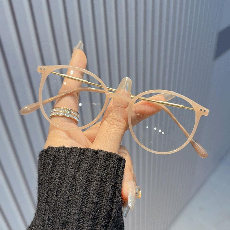 High Quality Round Metal Glasses Women Men Exquisite Simple Eyewear At Home Shopping Female Male Blue Light Blocking Glasses