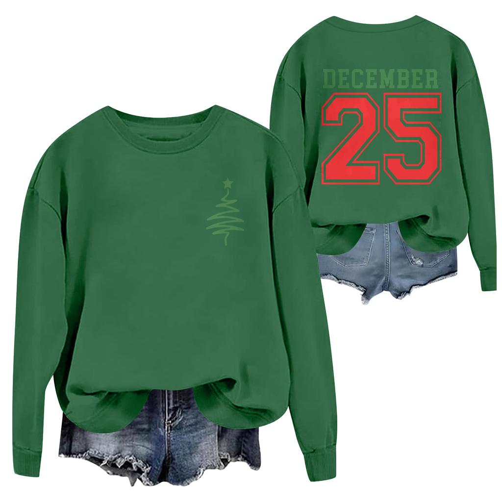 Christmas T-Shirts And Sweatshirts, Women'S Sweatshirts, Long-Sleeved Pullover Sweatshirts, Women'S Long-Sleeved Tops