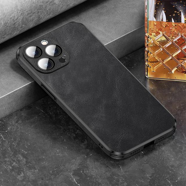 For Iphone 14 Cover Camera Lens Protector Silicone Leather Phone Case For Iphone 14 13 12 Pro Max Mobile Cellphone Funda Coque
