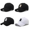 Embroidered R Letter Baseball Cap Adjustable Sun Protection Outdoor Hat Sports