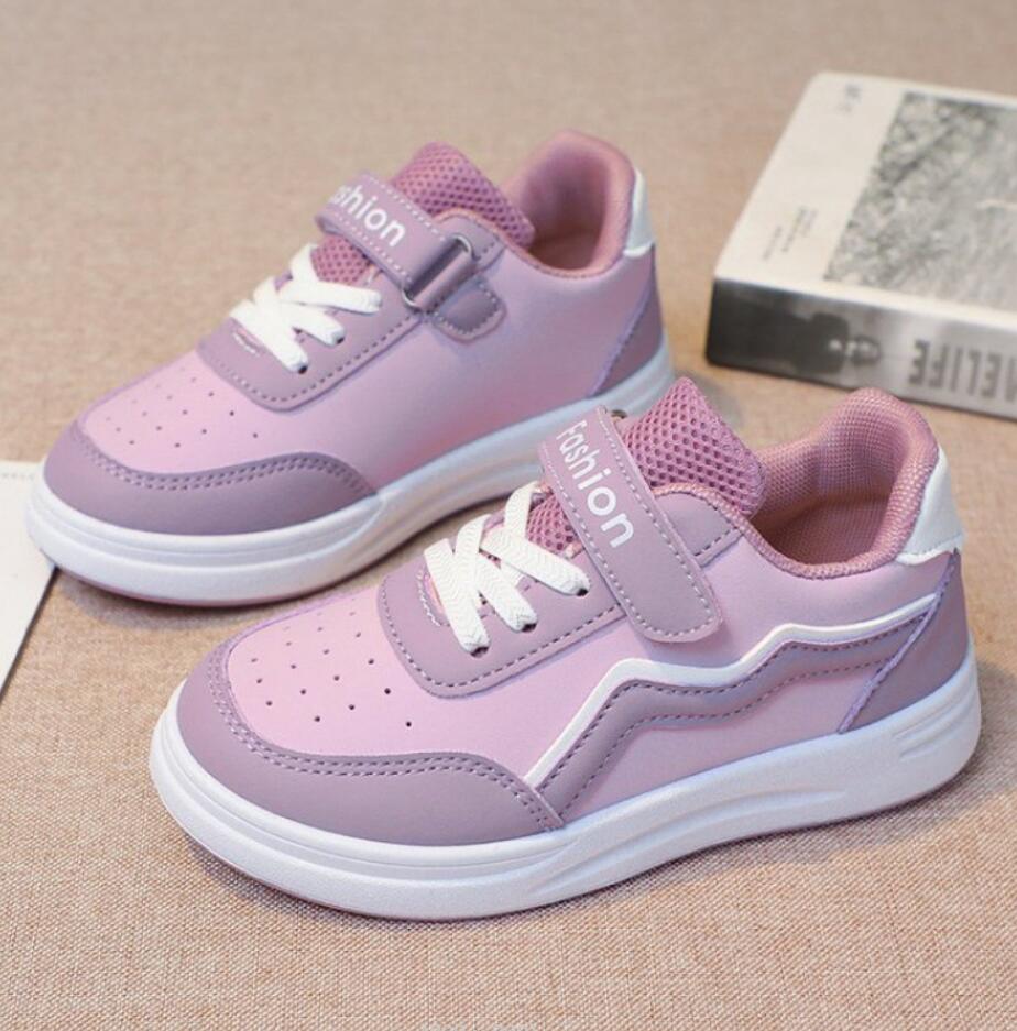 

Модные детские кроссовки Детский модный дизайн Универсальные Нескользящие Повседневные туфли Кроссовки на липучке для девочек Дышащие Кроссовки для малышей Уличные Скейтборд 26 фиолетовый