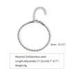 2-5MM Stainless Steel Bracelet For Women Men Gold Color Twist Rope Chain Bangle With Extended Chain Waterproof Party Jewelry