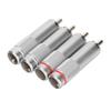 4Pcs RCA Sound Connector DIY Chrome Plated Low Loss Welding RCA Male Plug for Professional Sound