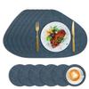 Water Drop Cowhide-Style Double-Sided Placemat: Anti-Scalding Heat Insulation Coaster, Ins Style.
