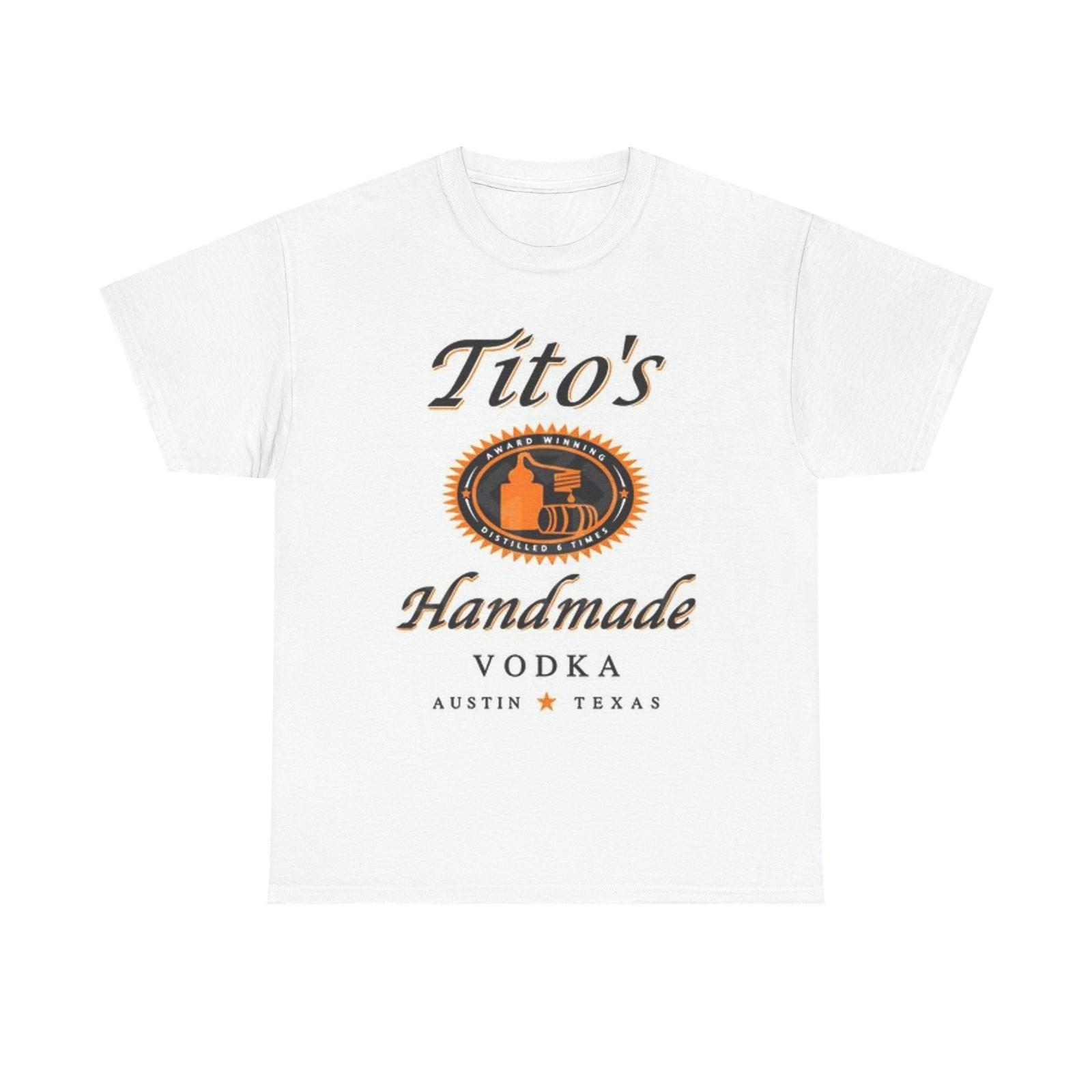 

Tito s Vodka Graphic T Shirt Mens Womens Tees Top Vintage Austin Texas Unisex Heavy Cotton Tee 2XL