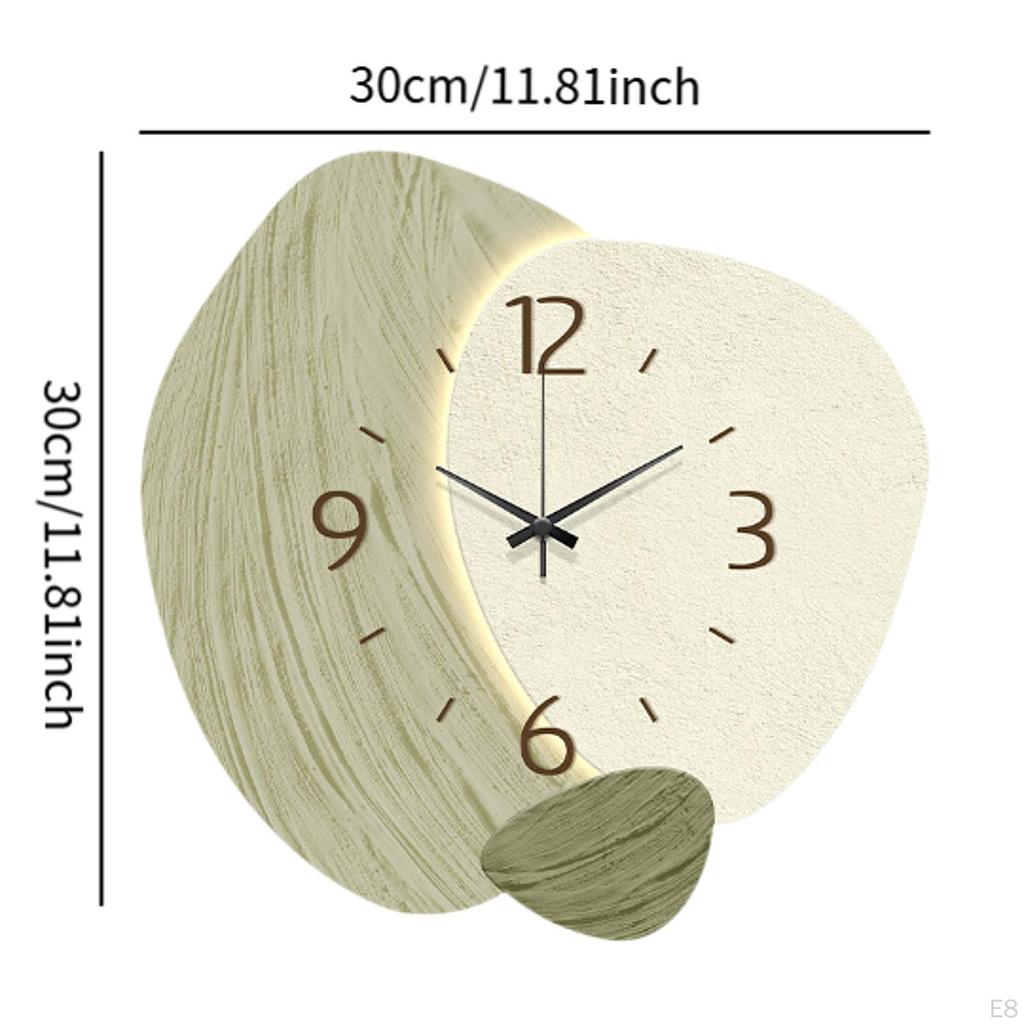 Wall Clock Decorative 3 Adjustable Lighting Simple Vintage Decoration Ornament for