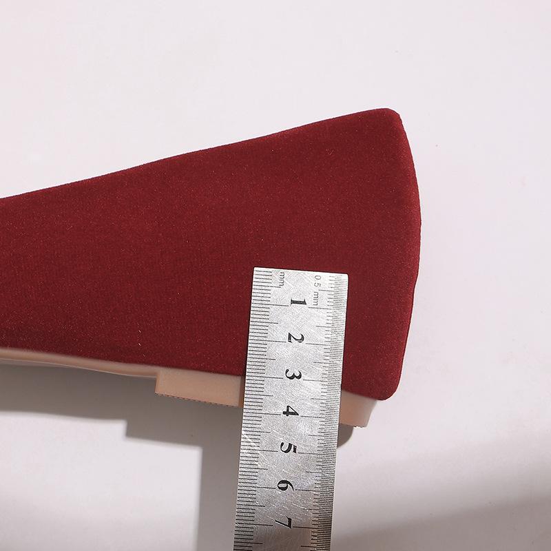 Wedding Shoes Women's 2025 New Bridal Shoes Pointed Red Wedding High Heels Women's Wedding Fat Feet Wide Feet Single Shoes