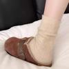 1/2pairs New Women Wool Cashmere Socks Winter Warm Solid Color Knitted Soft Sock Harajuku Sleeping Floor Sock Hosiery Girls Gift