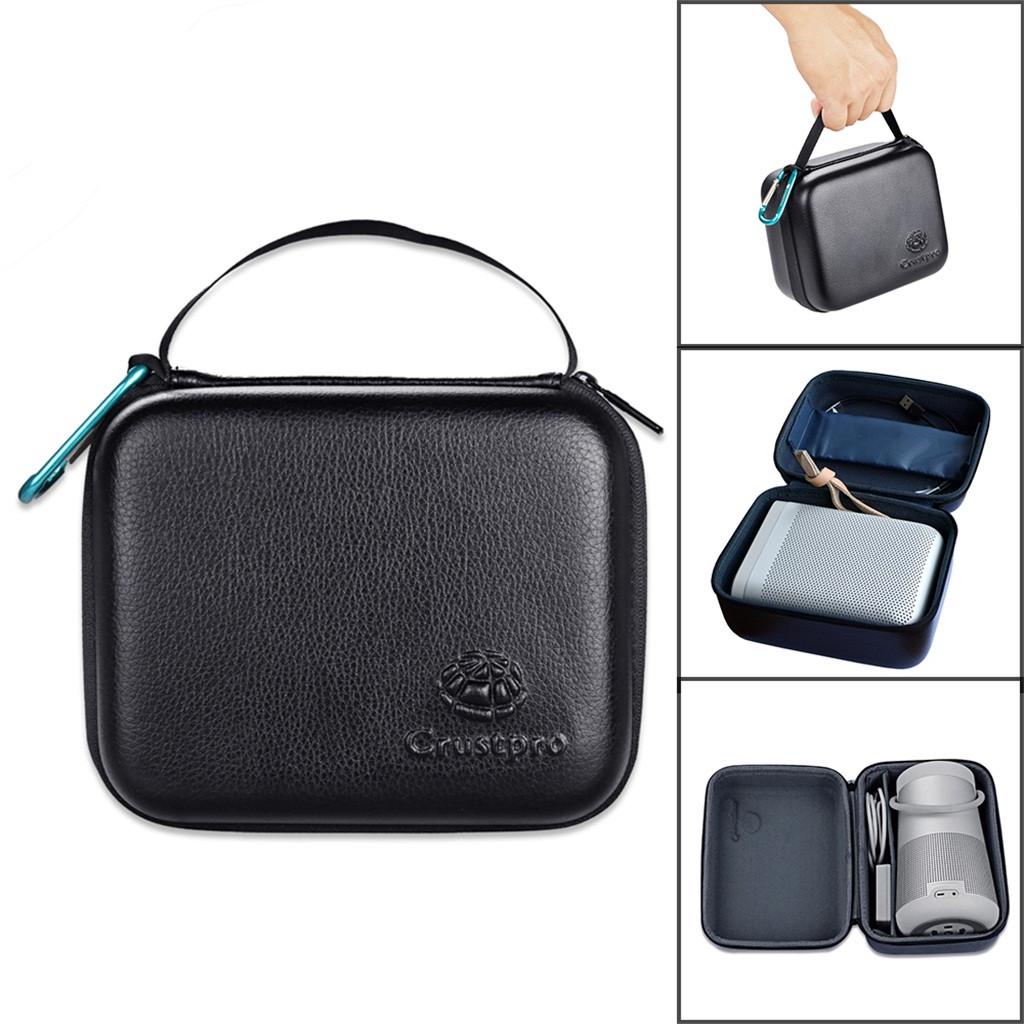 SODIAL Travel Carrng Protective Carry Cover Case Bag for Bose Soundlink Revolve Bluetooth Speaker Black+Gray