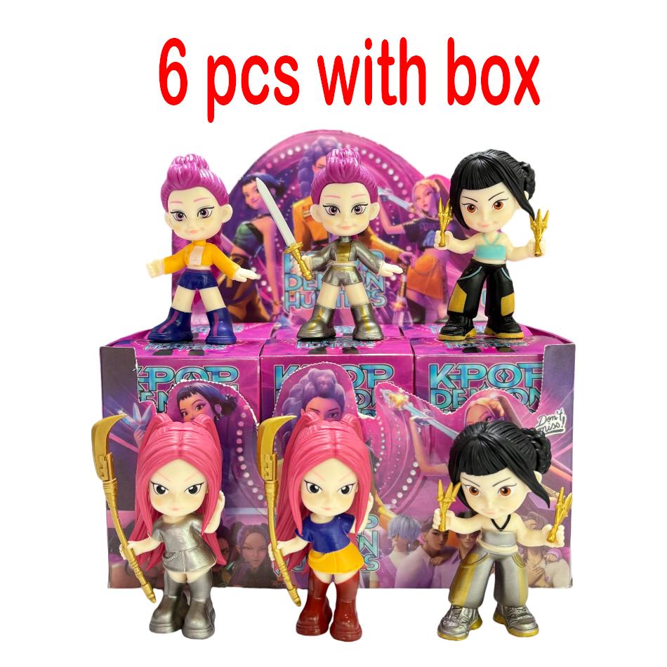 1-12pcs KPop Devil Hunter Doll Vinyl Toy Rumi Mira Zoi Character Vinyl Mask Blind Box Ornament Toy Birthday Gift