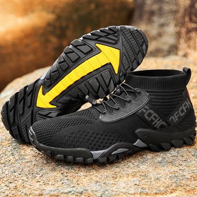 Summer Men's Fly-woven Mesh Breathable Outdoor Creek Trail Shoes Large Size Women's Sports Hiking Shoes