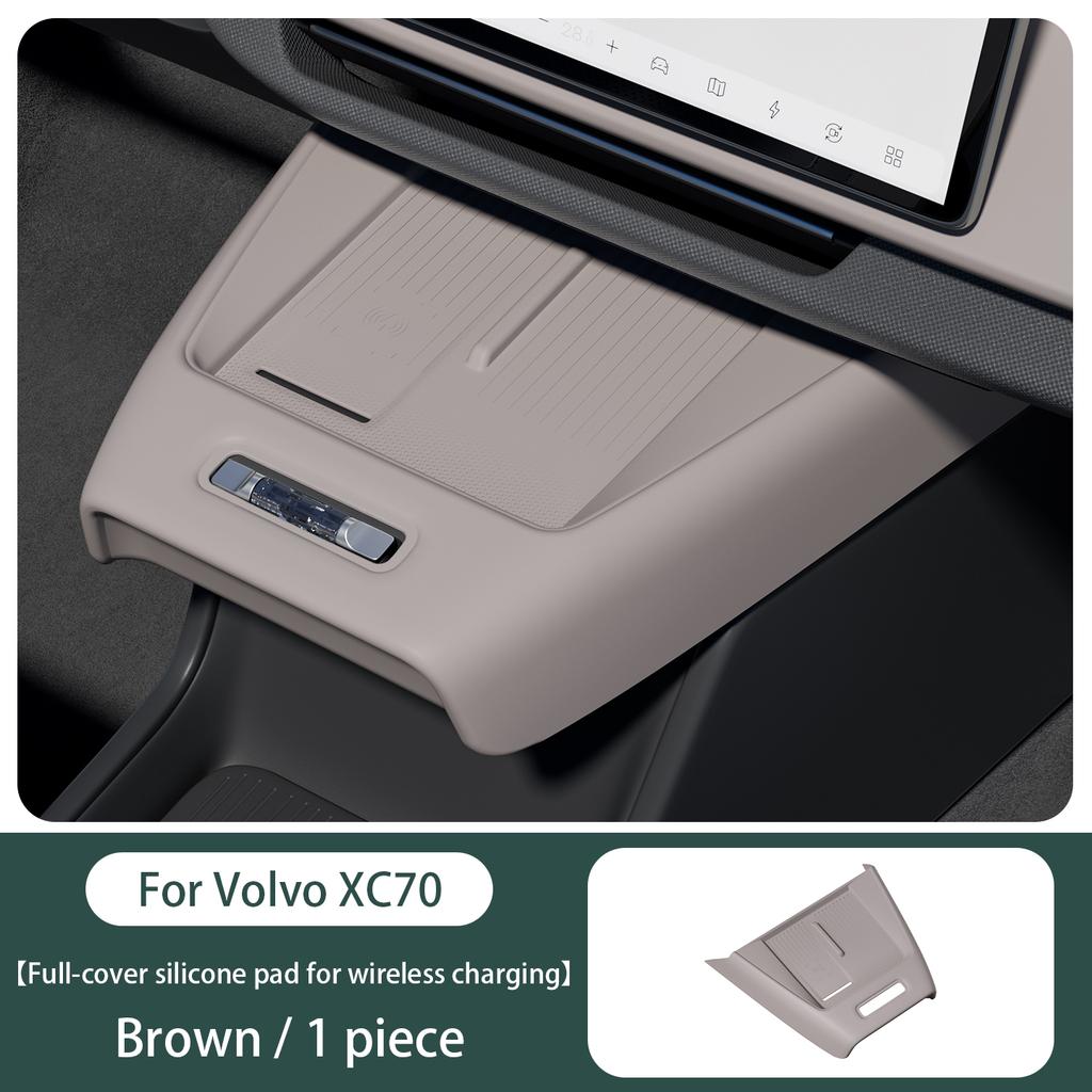 For Volvo 2026 XC70 Car Wireless Charging Pad, Silicone Mat, Full-Cover Anti-Slip Protective Mat, Car Interior Accessory