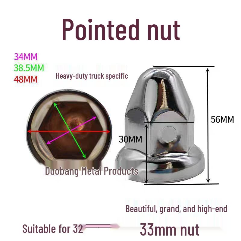 Heavy Duty Universal Steel Wheel Nut Cap for Large Truck or Tractor