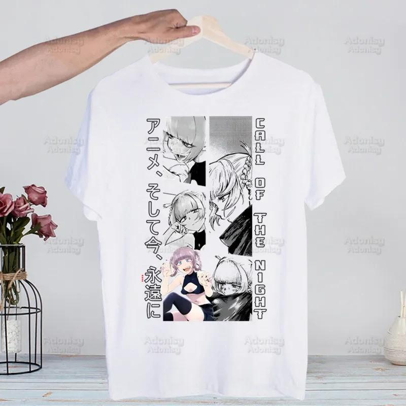 

Yofukashi No Uta Футболка Харадзюку Зов Ночи Манга Футболки Короткий Рукав Мода Повседневная Нанакуса Назуна Футболка Топы 2XL