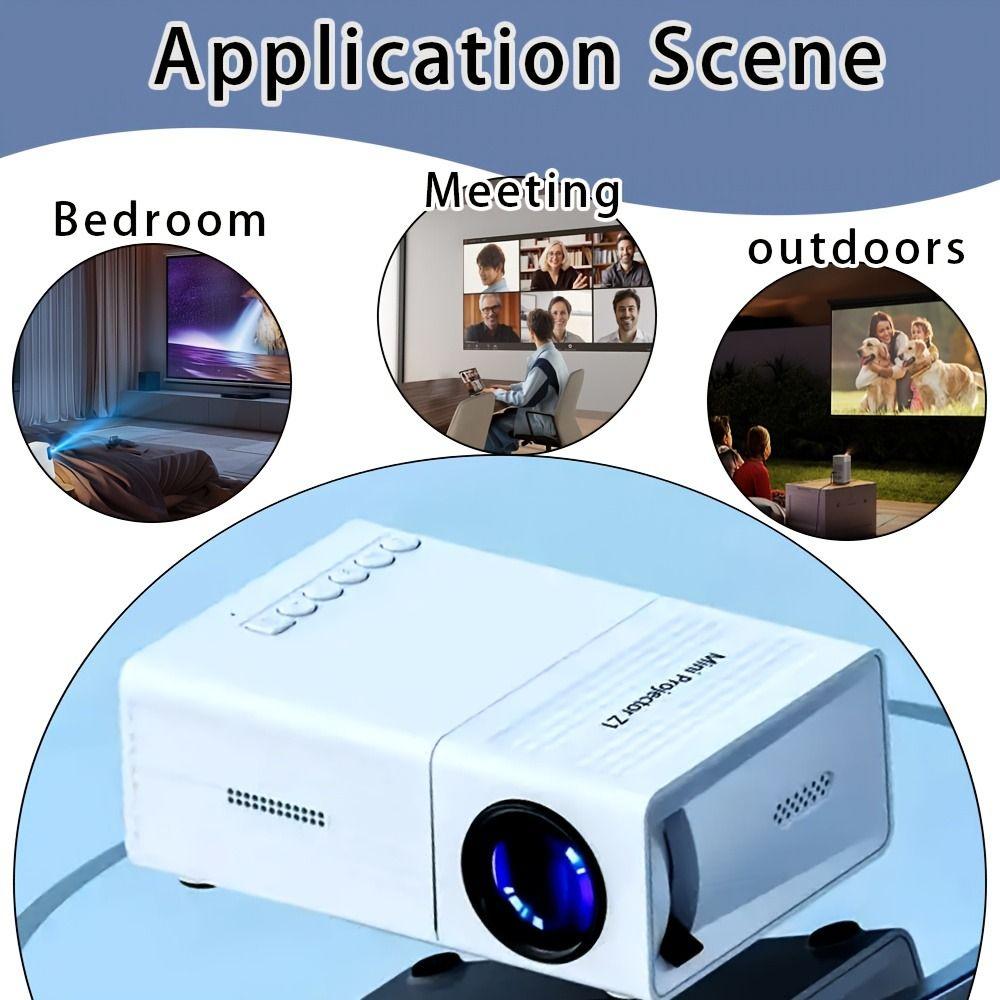 Remote Control Portable Projector 1080P Resolution Home Theater Projector  Office Use