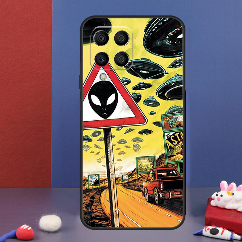 Cartoon Alien Case For Samsung Galaxy M32 M52 M12 M16 M14 M54 M13 M33 M53 M56 M36 M31 M11 M35 M55 M15 M06