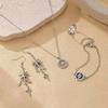 K-Pop Stray Kids Skzoo Star Retro Bracelet Punk Dark Octagonal Star Falling Alloy Earrings No Earholes Versatile Fashion