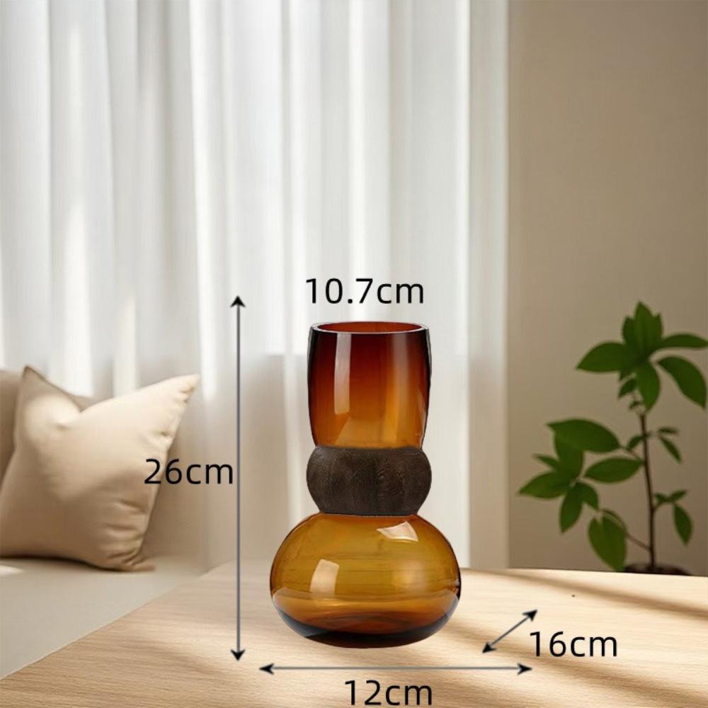 Creative Design Glass Vase Hydroponic Flower Arrangement Vase Dining Table Coffee Table Decoration Cute Simple Gift Idea