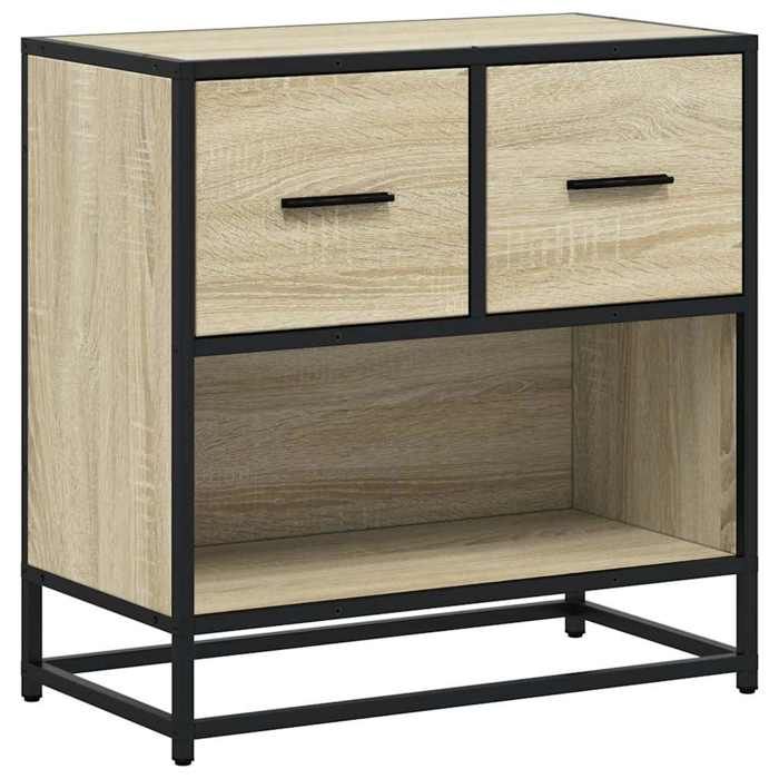 VidaXL Table de chevet chêne sonoma 60x31x60 cm bois ingénierie métal, table d'appoint, armoire de lit, table d'appoint pour 848695