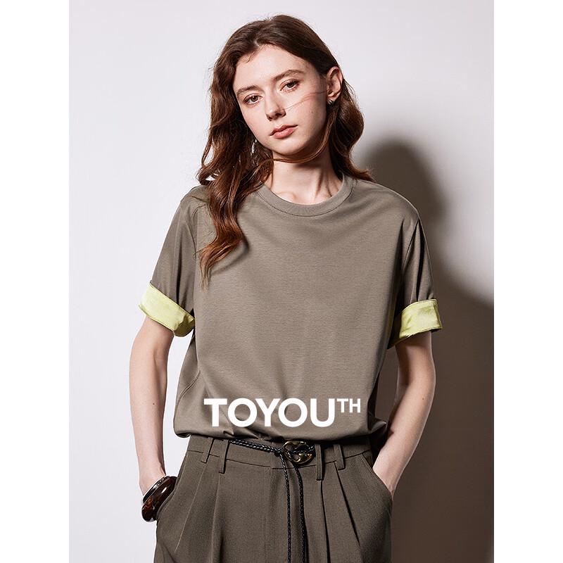 Chuyu Women s New 2025 Chinese Style Silk Blend Satin T-Shirt L