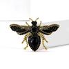 Stylish Luxury Glass Bee Brooches for Women Unisex Rhinestone Insect Pins Event Party Backpack Decoration Clothes Accessories