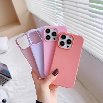 Candy Color Silicone Phone Case For IPhone 11 12mini 13 14 Pro Max Soft Matte Shockproof Cover For IPhone 15pro 14PRO 13mini